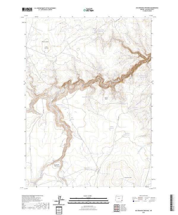 US Topo 7.5-minute map for No Crossing Crossing OR