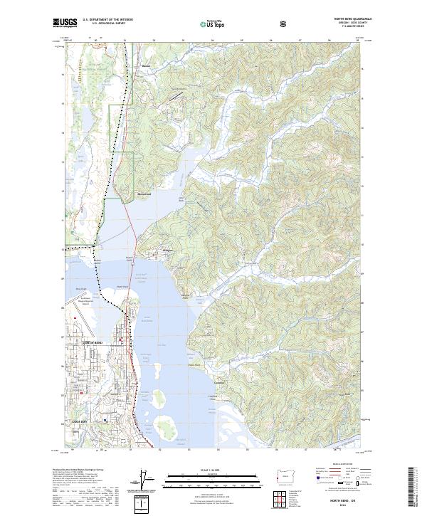 US Topo 7.5-minute map for North Bend OR