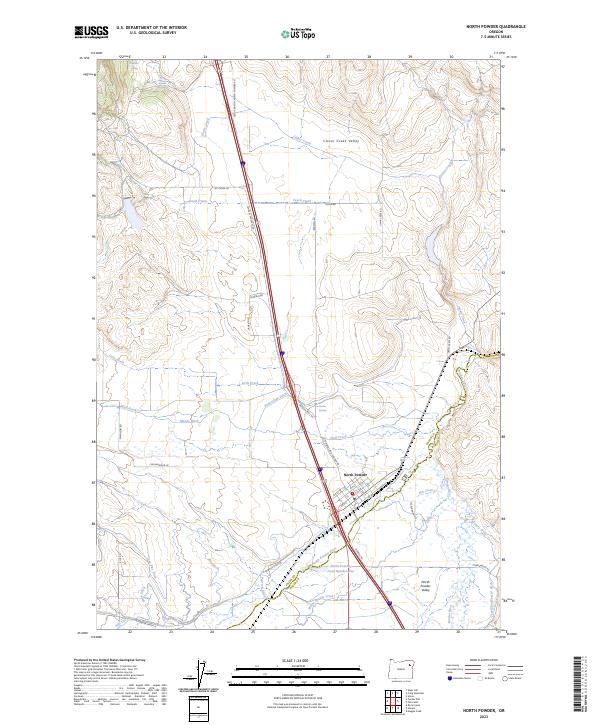 US Topo 7.5-minute map for North Powder OR