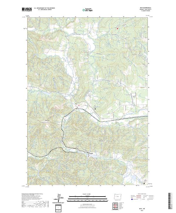 US Topo 7.5-minute map for Noti OR