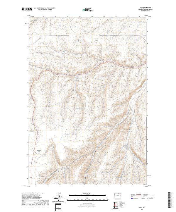 US Topo 7.5-minute map for Nye OR