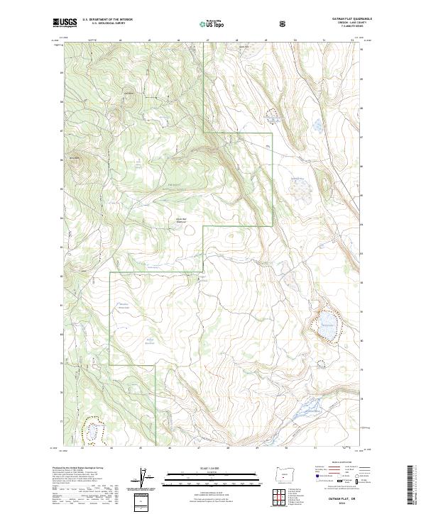 US Topo 7.5-minute map for Oatman Flat OR