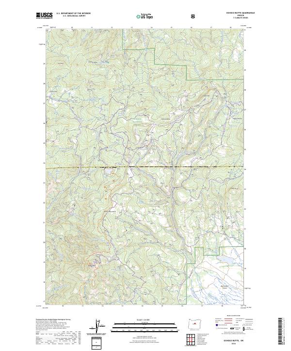 US Topo 7.5-minute map for Ochoco Butte OR