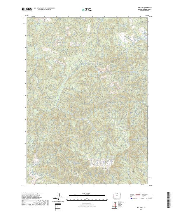 US Topo 7.5-minute map for Old Blue OR