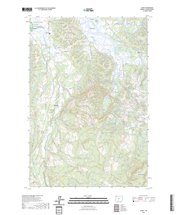 US Topo 7.5-minute map for Olney OR