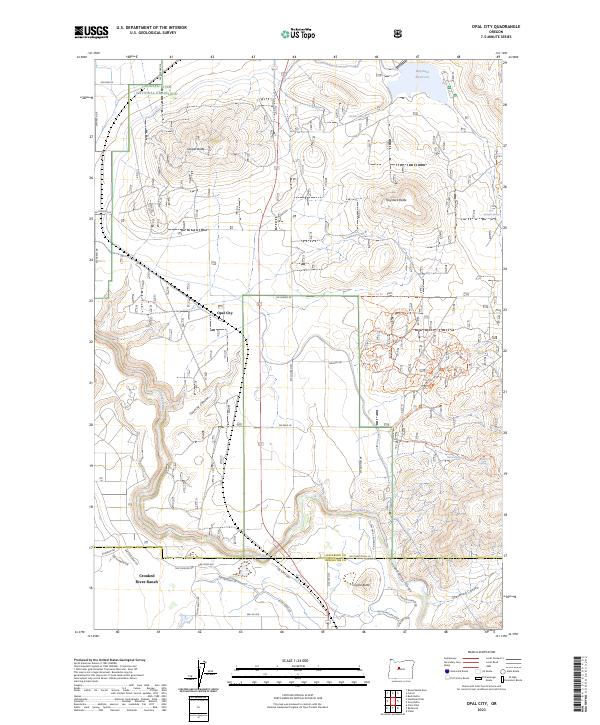 US Topo 7.5-minute map for Opal City OR