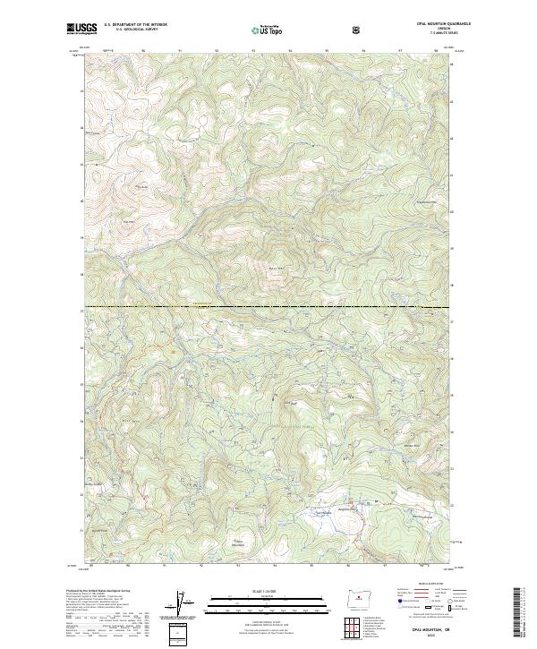 US Topo 7.5-minute map for Opal Mountain OR