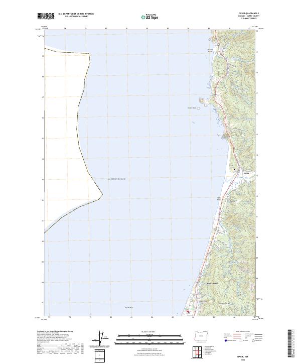 US Topo 7.5-minute map for Ophir OR