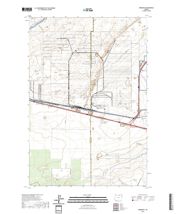 US Topo 7.5-minute map for Ordnance OR