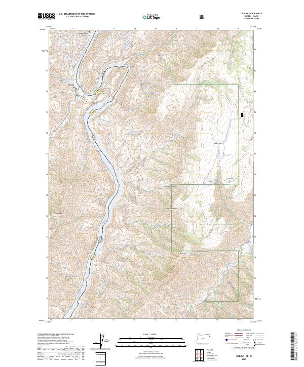 US Topo 7.5-minute map for Oxbow ORID