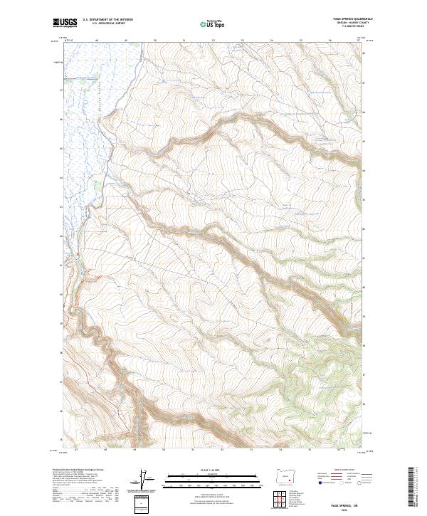 US Topo 7.5-minute map for Page Springs OR
