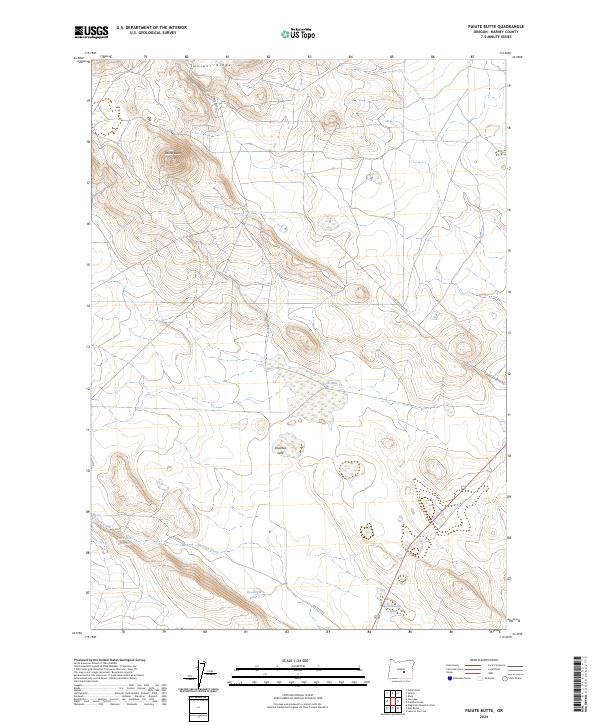 US Topo 7.5-minute map for Paiute Butte OR