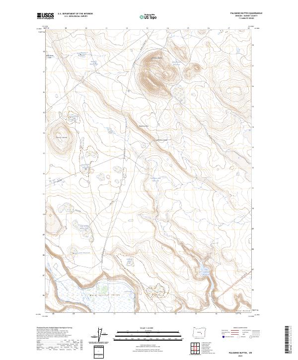 US Topo 7.5-minute map for Palomino Buttes OR