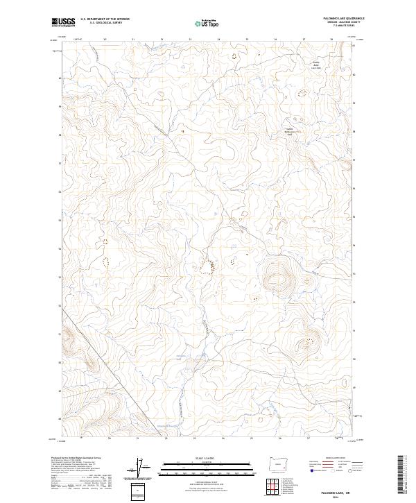 US Topo 7.5-minute map for Palomino Lake OR