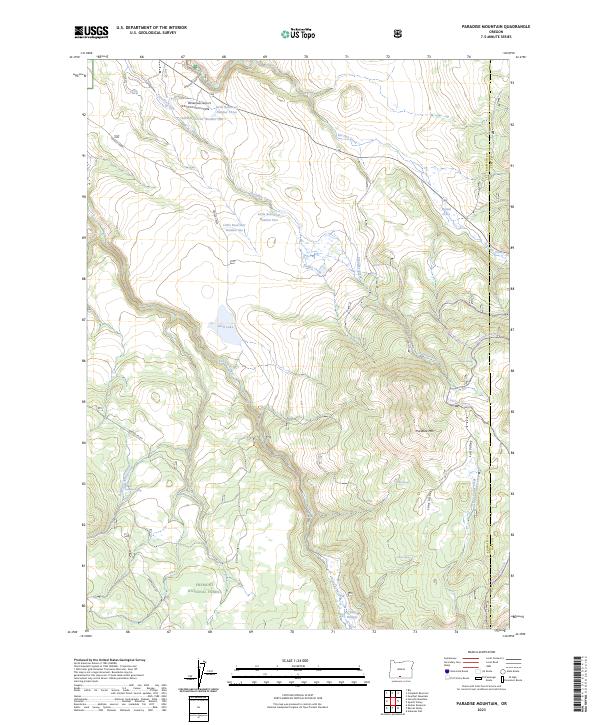 US Topo 7.5-minute map for Paradise Mountain OR