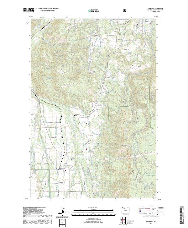 US Topo 7.5-minute map for Parkdale OR