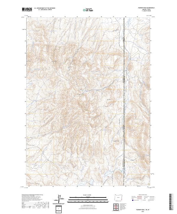 US Topo 7.5-minute map for Parsnip Peak ORID