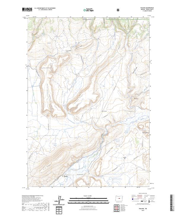 US Topo 7.5-minute map for Paulina OR
