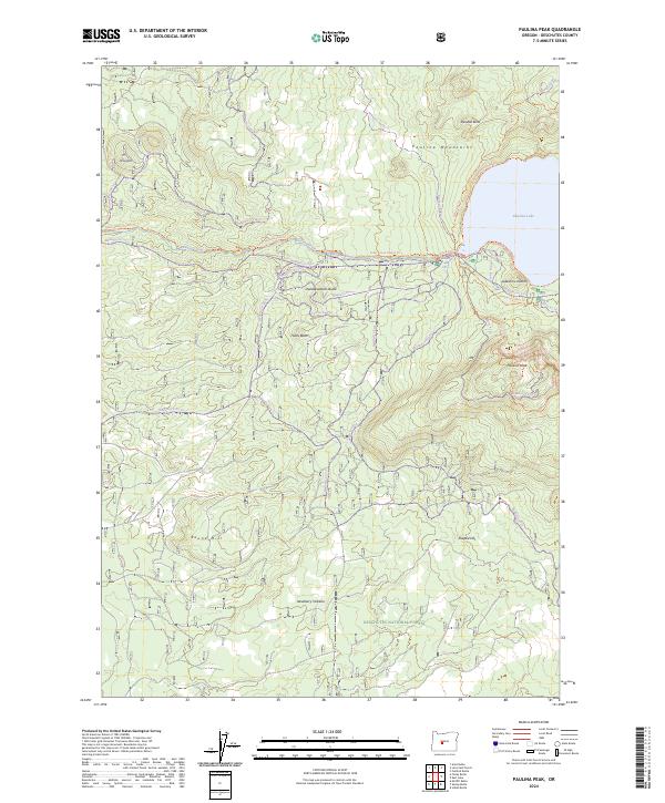 US Topo 7.5-minute map for Paulina Peak OR