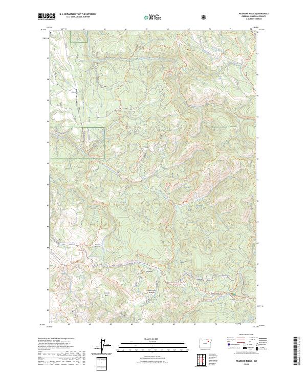 US Topo 7.5-minute map for Pearson Ridge OR