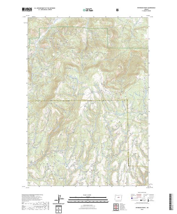 US Topo 7.5-minute map for Peterson Point OR