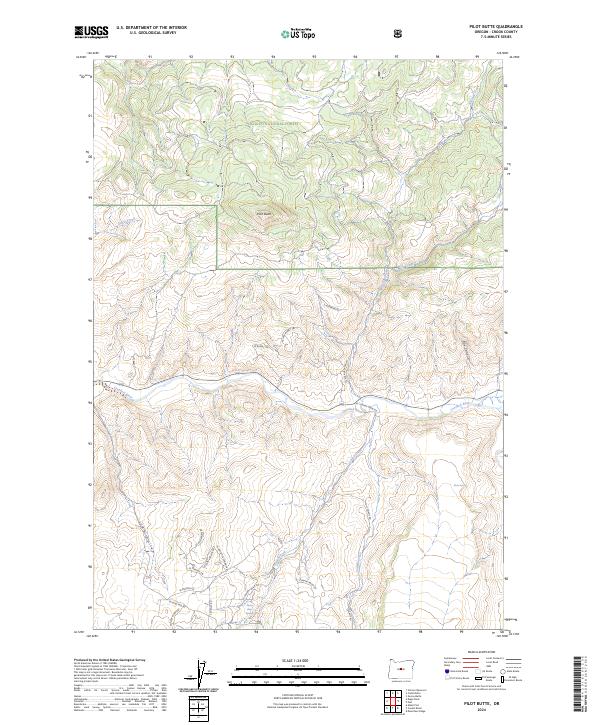 US Topo 7.5-minute map for Pilot Butte OR