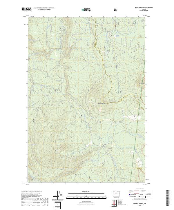 US Topo 7.5-minute map for Pinhead Buttes OR