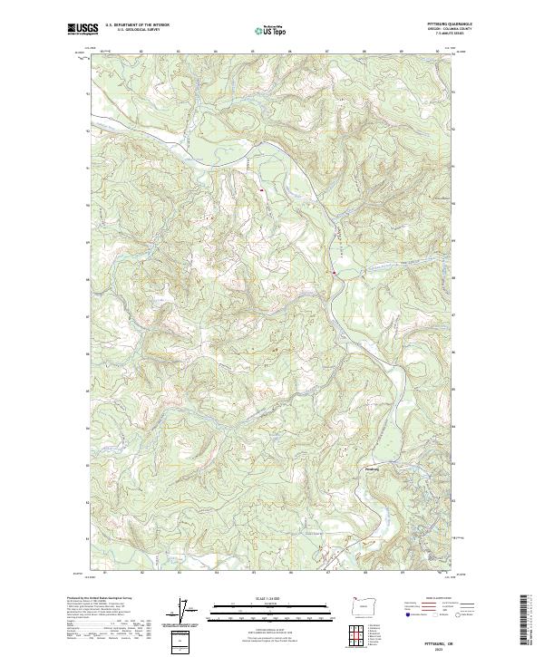 US Topo 7.5-minute map for Pittsburg OR