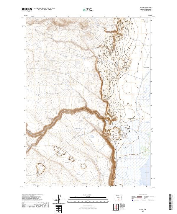 US Topo 7.5-minute map for Plush OR