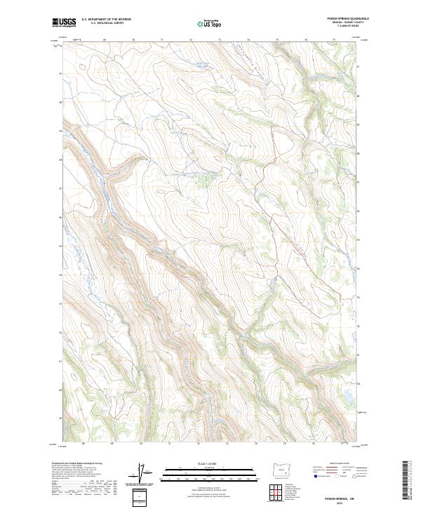 US Topo 7.5-minute map for Poison Springs OR