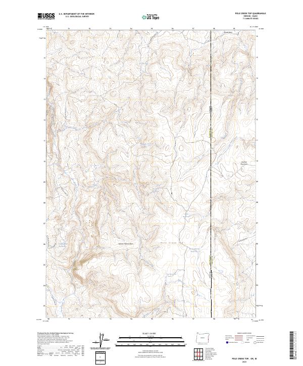US Topo 7.5-minute map for Pole Creek Top ORID