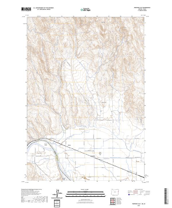 US Topo 7.5-minute map for Porters Flat ORID