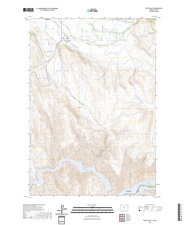 US Topo 7.5-minute map for Posy Valley ORID