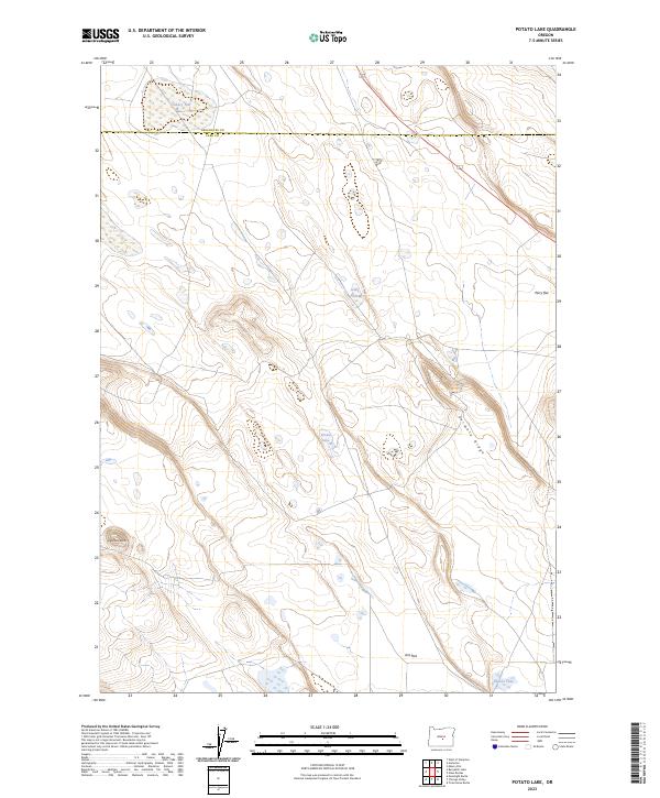 US Topo 7.5-minute map for Potato Lake OR