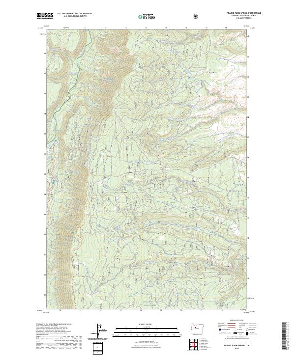 US Topo 7.5-minute map for Prairie Farm Spring OR