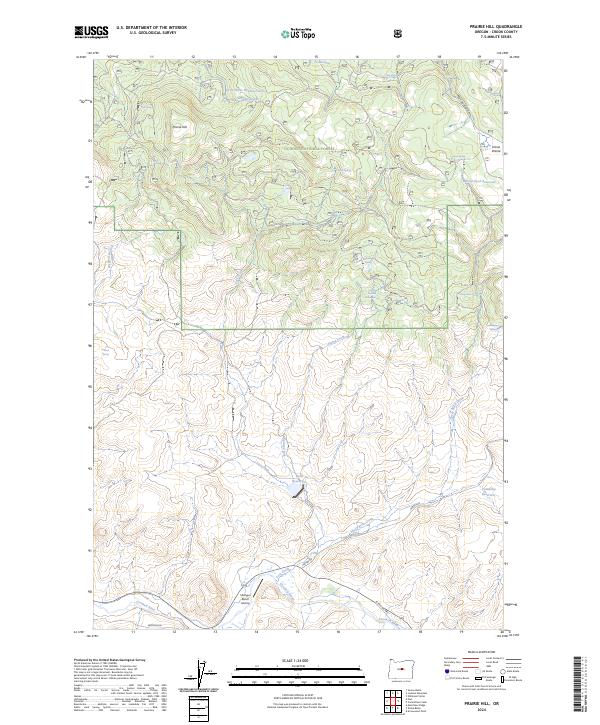 US Topo 7.5-minute map for Prairie Hill OR