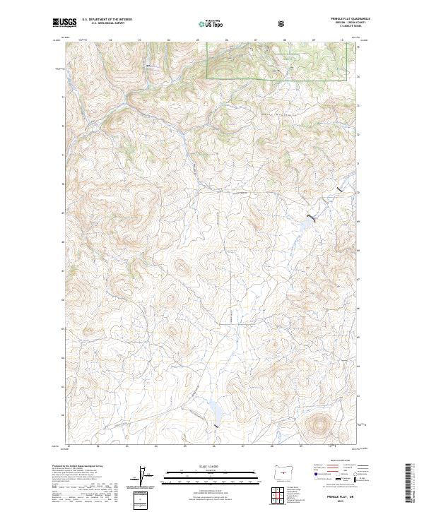 US Topo 7.5-minute map for Pringle Flat OR