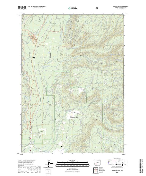 US Topo 7.5-minute map for Prospect North OR