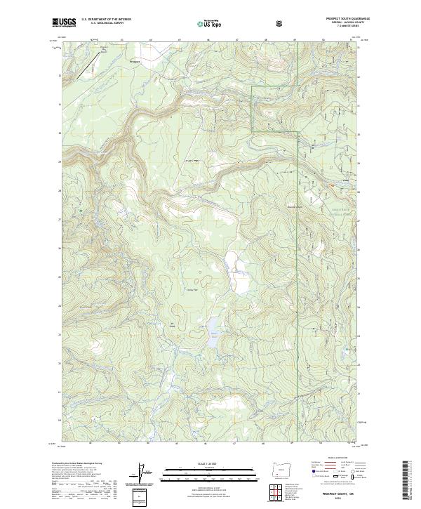 US Topo 7.5-minute map for Prospect South OR