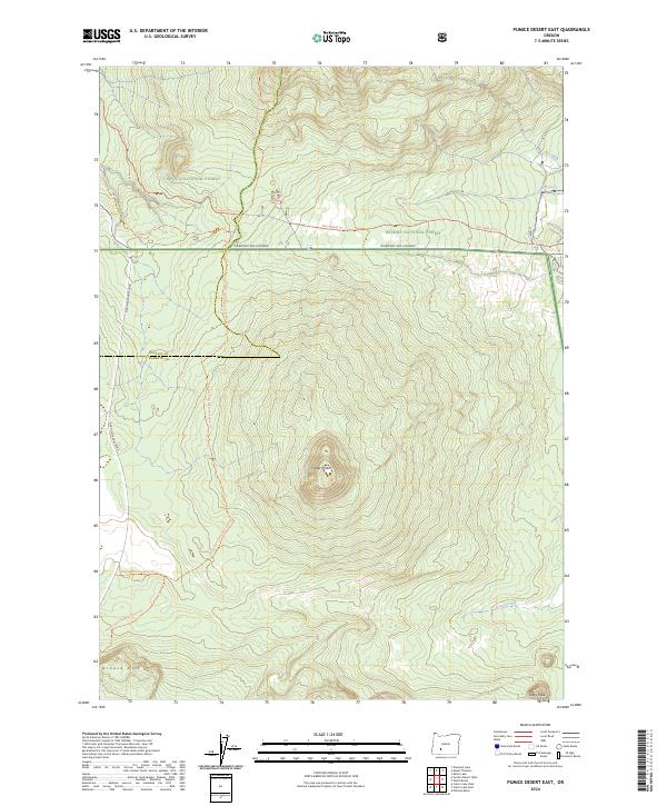 US Topo 7.5-minute map for Pumice Desert East OR