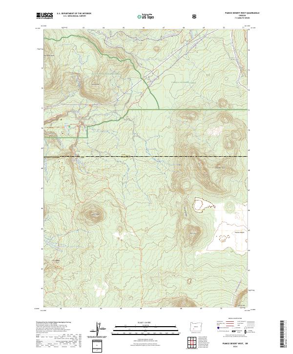 US Topo 7.5-minute map for Pumice Desert West OR
