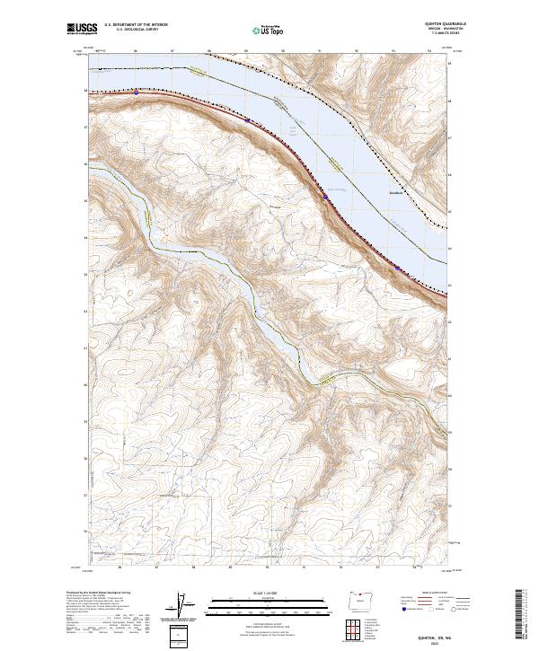 US Topo 7.5-minute map for Quinton ORWA