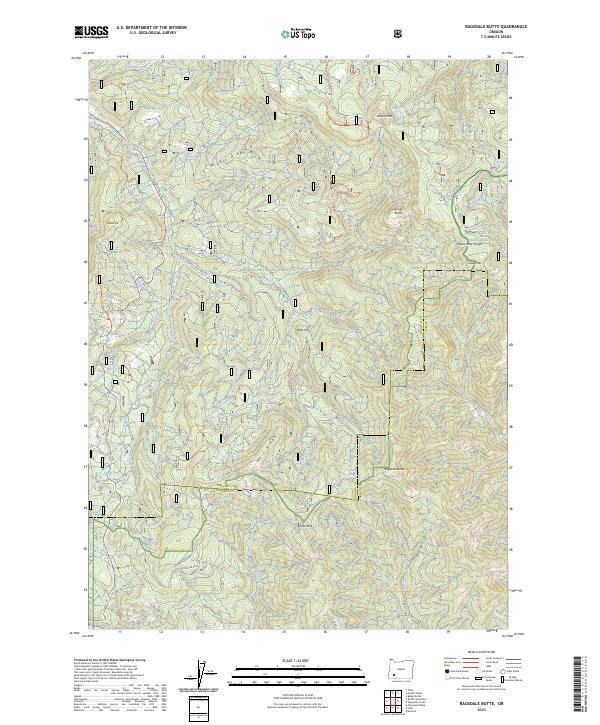 US Topo 7.5-minute map for Ragsdale Butte OR