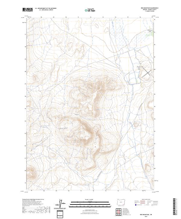 US Topo 7.5-minute map for Red Mountain OR