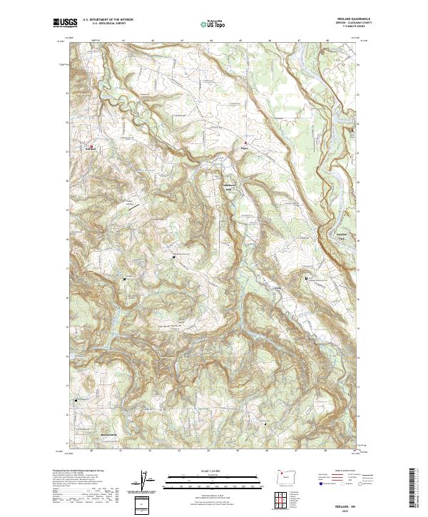 US Topo 7.5-minute map for Redland OR