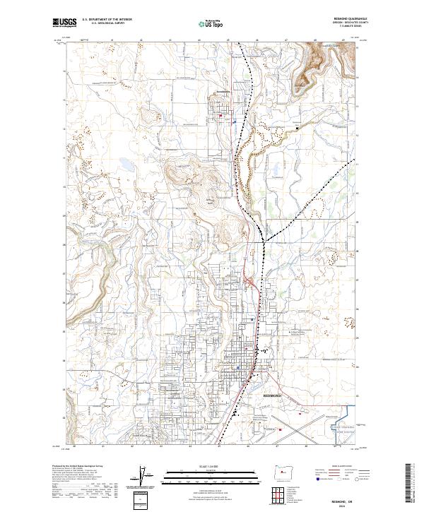 US Topo 7.5-minute map for Redmond OR