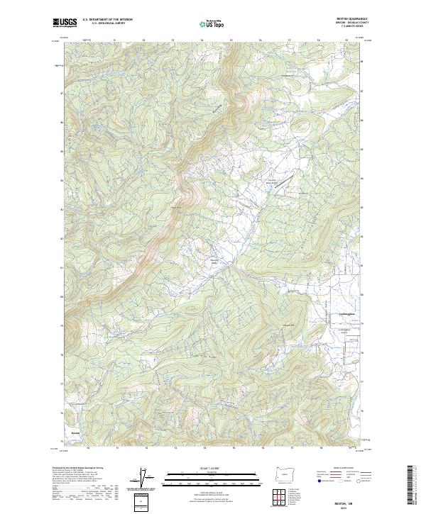 US Topo 7.5-minute map for Reston OR