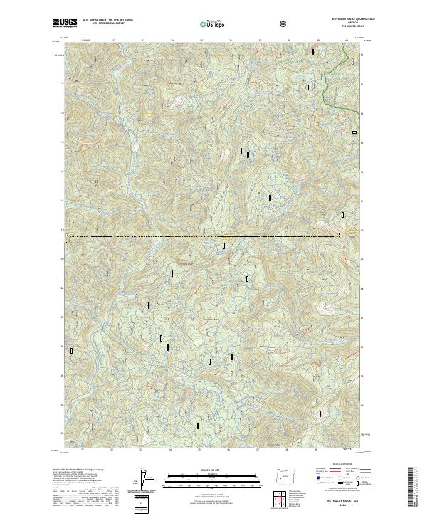 US Topo 7.5-minute map for Reynolds Ridge OR