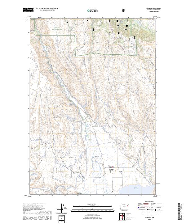 US Topo 7.5-minute map for Richland OR