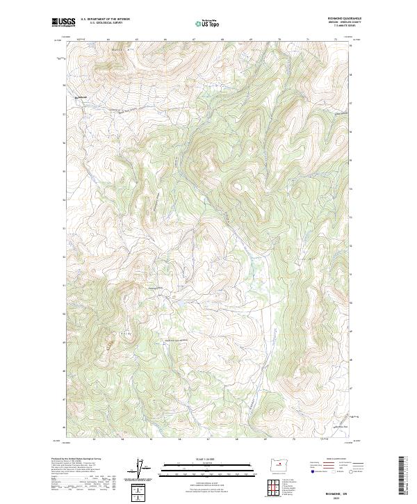 US Topo 7.5-minute map for Richmond OR